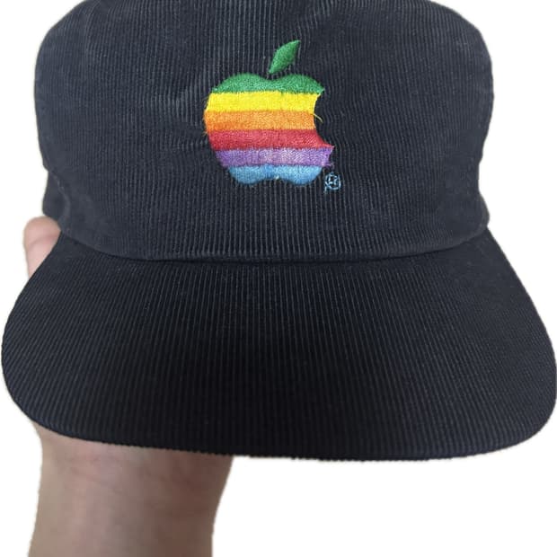 80s 애플 코듀로이 캡