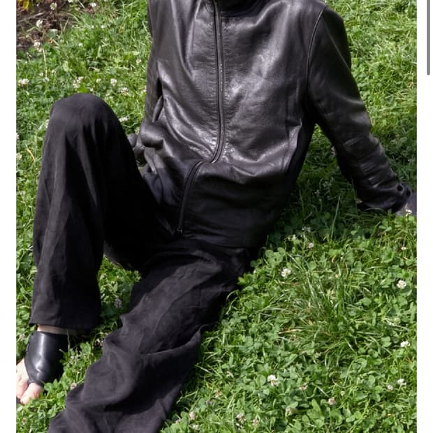 머듈 014 appendix leather jacket / brown 1