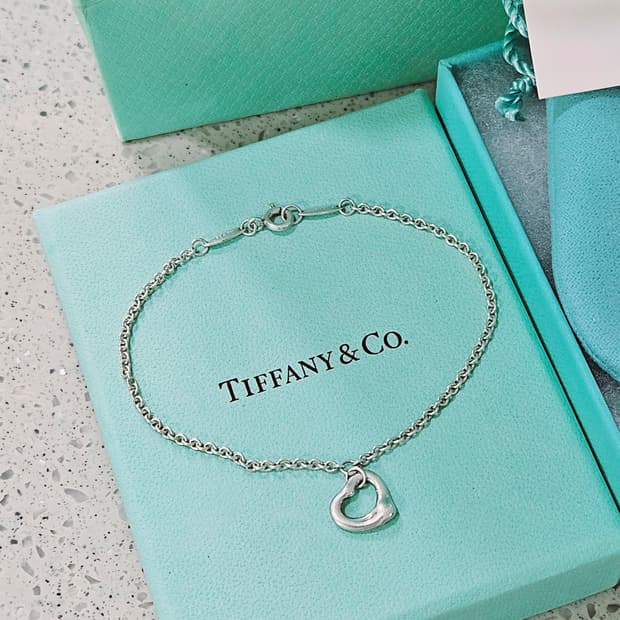 티파니앤코 엘사퍼레티 오픈하트 팔찌 [약 18.5cm] [정품/풀세트]