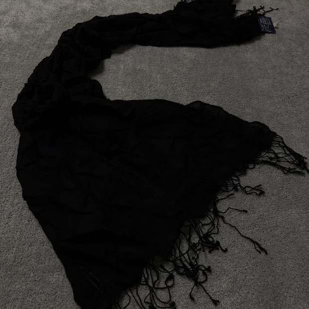 Vintage v-kei punk mood black scarf