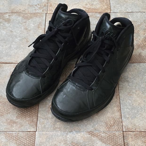 (285)나이키 빈티지 줌 허슬 블랙 페이턴트 