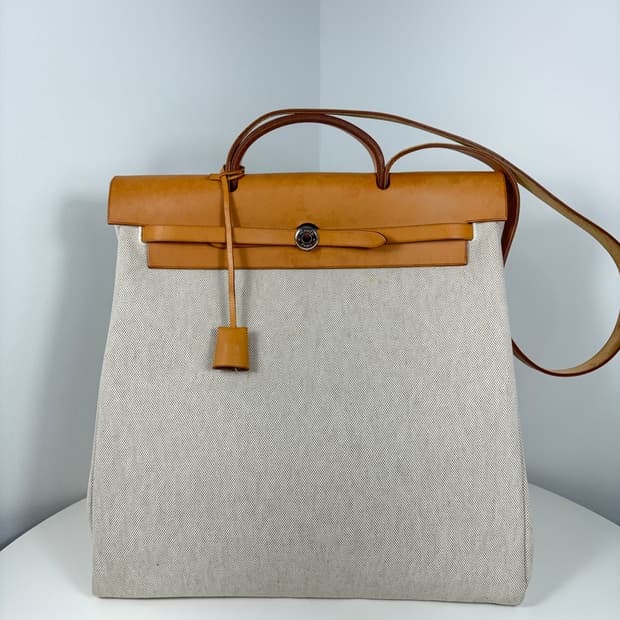 에르메스 에르백39 캔버스 아이보리 숄더백