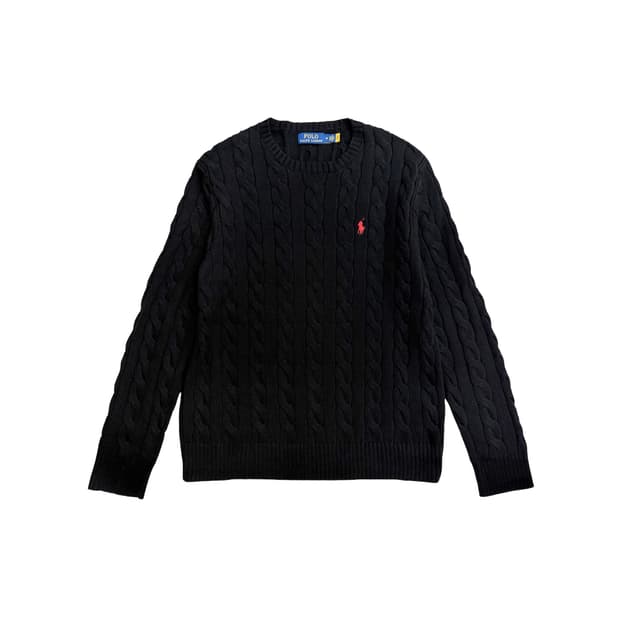 폴로 랄프로렌 블랙 케이블 니트 M 실측 100-105 L-XL 정도