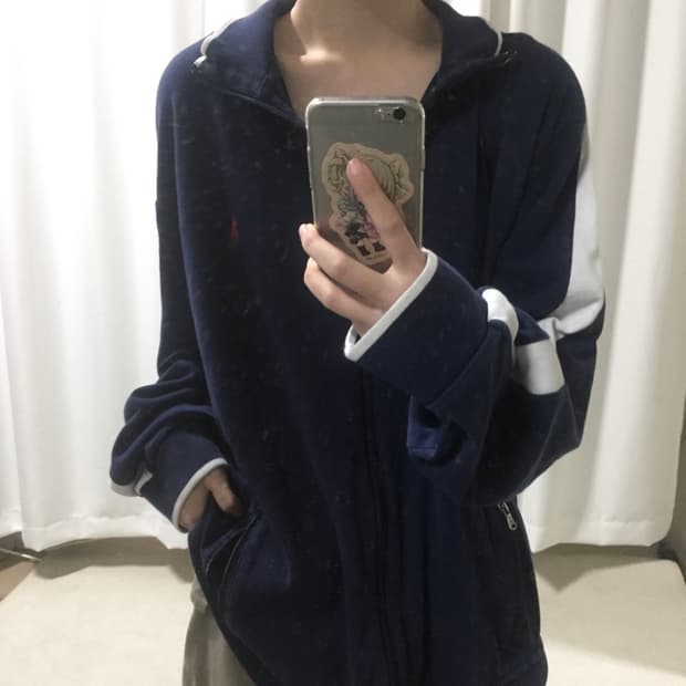 폴로 랄프로렌 네이비 트랙탑 집업 져지 코튼 자켓