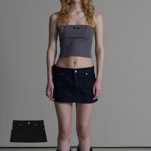 보헴서 보헤미안서울 black mini skirt