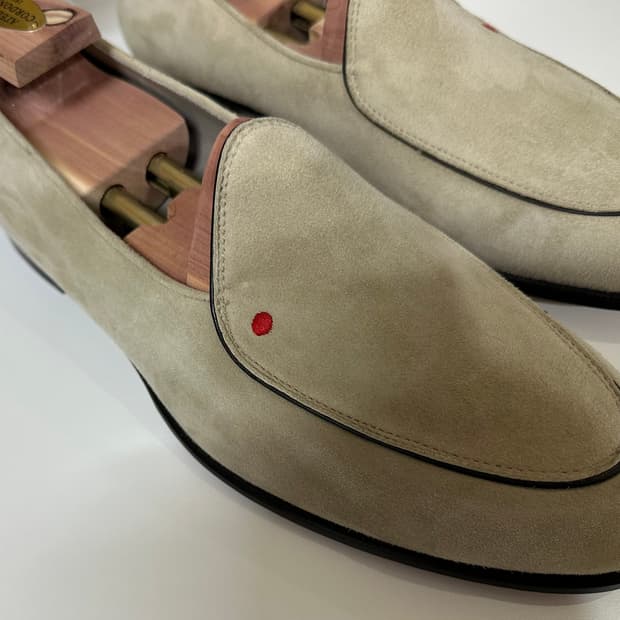 키톤 나폴리 시그니처 로고 클래식 스웨이드 로퍼 슈즈 새상품