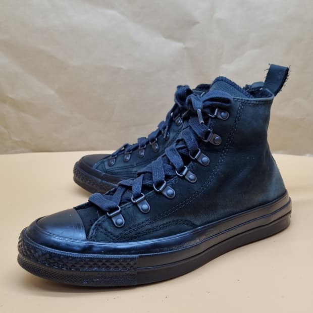 컨버스 척테일러 레더 퍼 여성하이탑240 