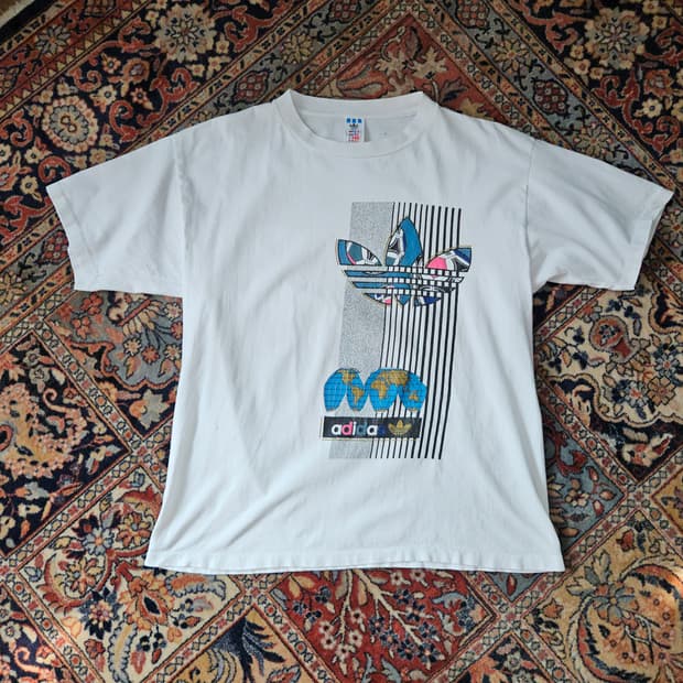 🌊90s USA made adidas trefoil Tee 싱글스티치