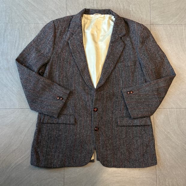 빈티지 해리스트위드 울 자켓