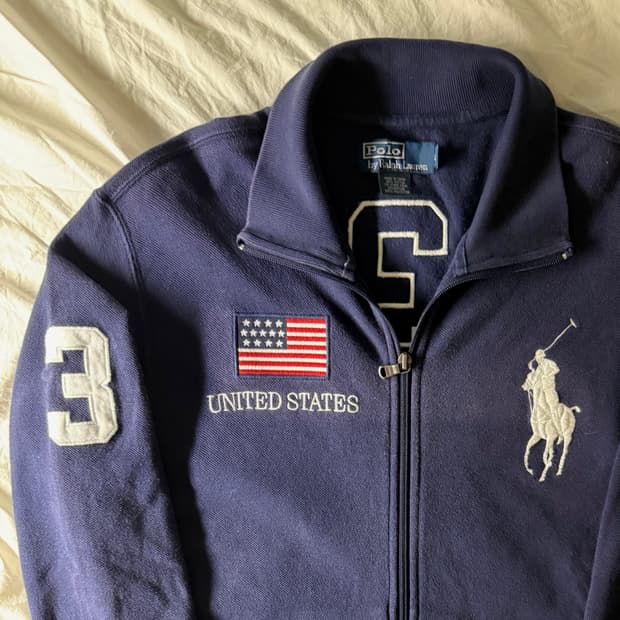 폴로 빅포니 성조기 집업