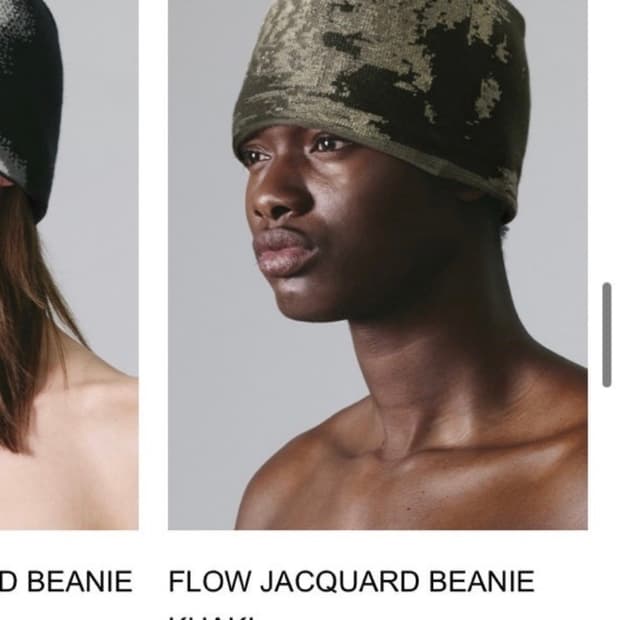 나체 자카드 비니