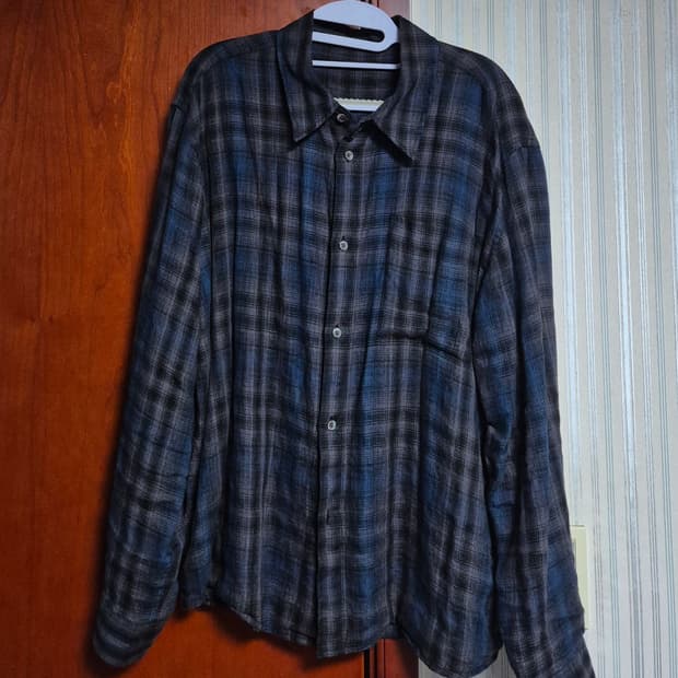 해칭룸 뮤지엄 셔츠 린넨 챠콜/블루 4사이즈