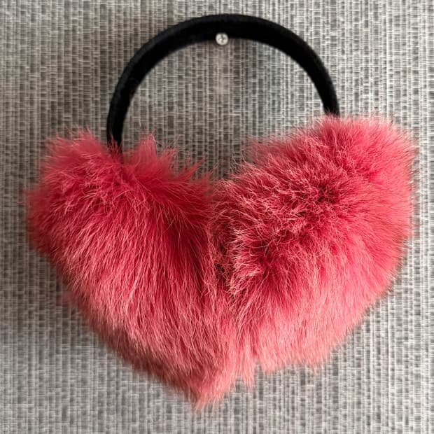 케이트앤켈리 KATENKELLY 핑크 퍼 방한 털 귀마개 이어 워머