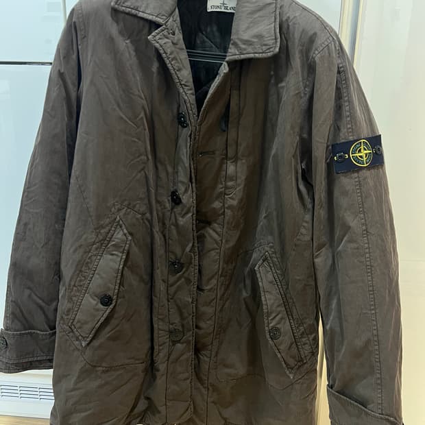 스톤아일랜드 브라운 야상코트 L