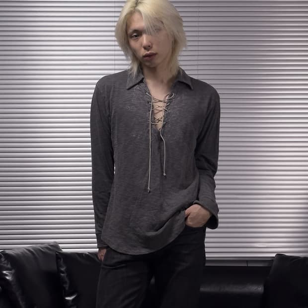 {UNKNOWN} 00s Cotton Lace-up Long Sleeve