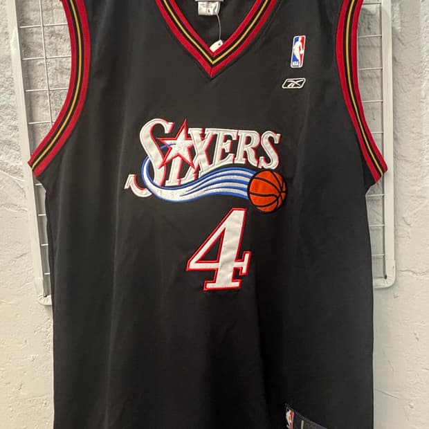 리복 X NBA 필라델피아 식서스 유니폼 슬리브리스 L