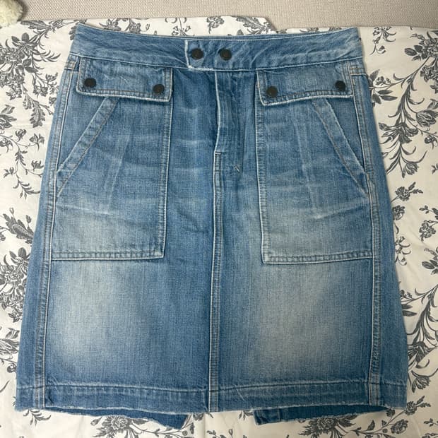 베네통 데님 스커트