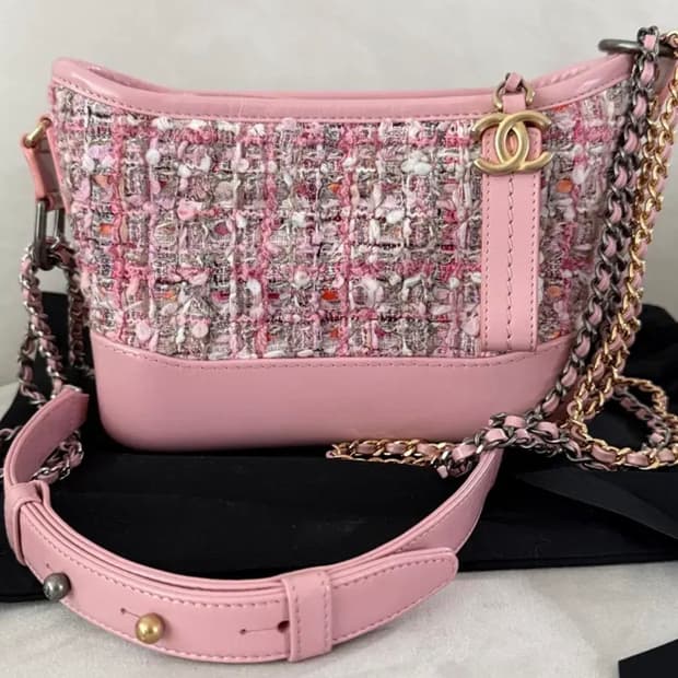 샤넬 핑크 트위드 호보백 가브리엘 호보백 스몰
