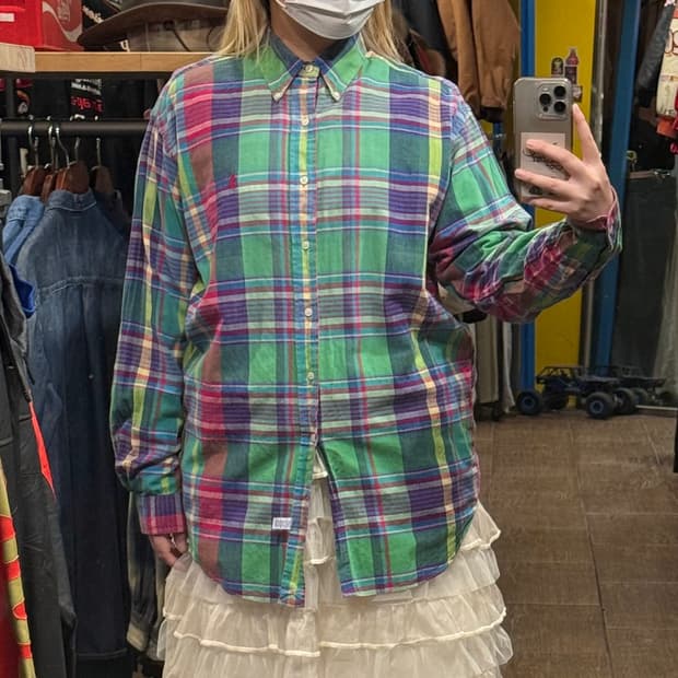 [HI] 폴로 랄프로렌 긴팔셔트 체크 레인보우