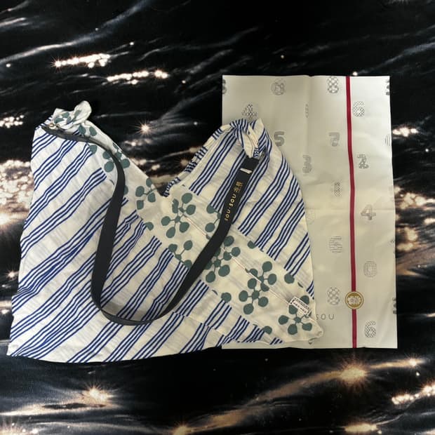 소우소우(sousou) 가죽끈 + 면 가방 세트 - [비닐백 포함]