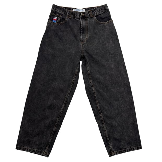 폴라스케이트 빅 보이 구형 워시드 블랙 데님 팬츠 33 inch
