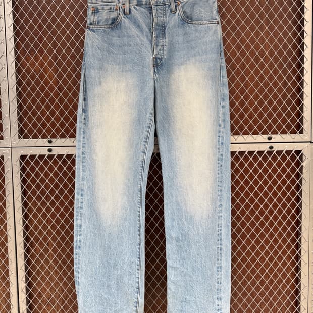 아웃스탠딩 신치백 셀비지 데님팬츠 연청 32