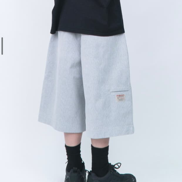일본 스트릿무드 스트라이프 버뮤다 팬츠