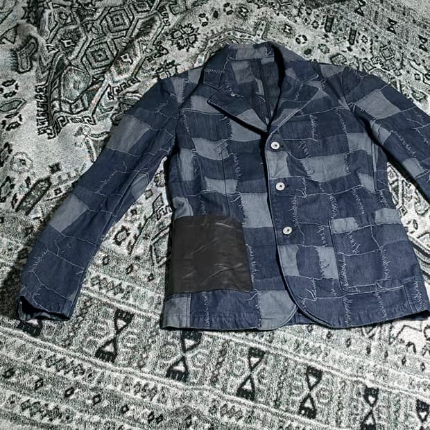 이사무 카타야마 백러쉬 패치워크 데님 자켓