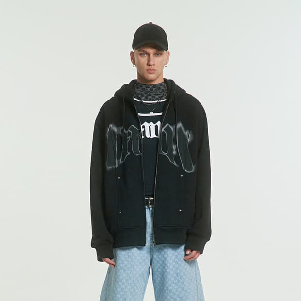 메아 MEA 그래픽 후드집업 블랙 3