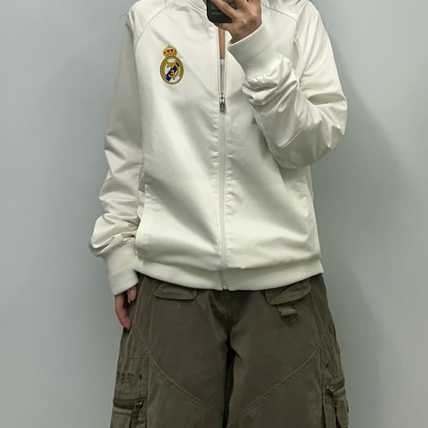 아디다스 레알마드리드 화이트 트랙 져지