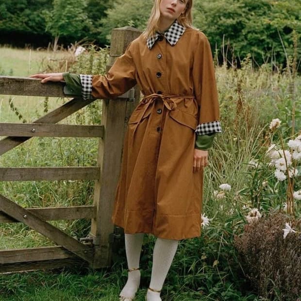 바버 알렉사청 글렌다 트렌치 코트 uk10