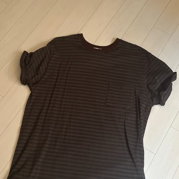 르아브 스트라이프 티셔츠 브라운