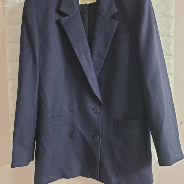 트루사르디 네이비 더블 버튼 자켓