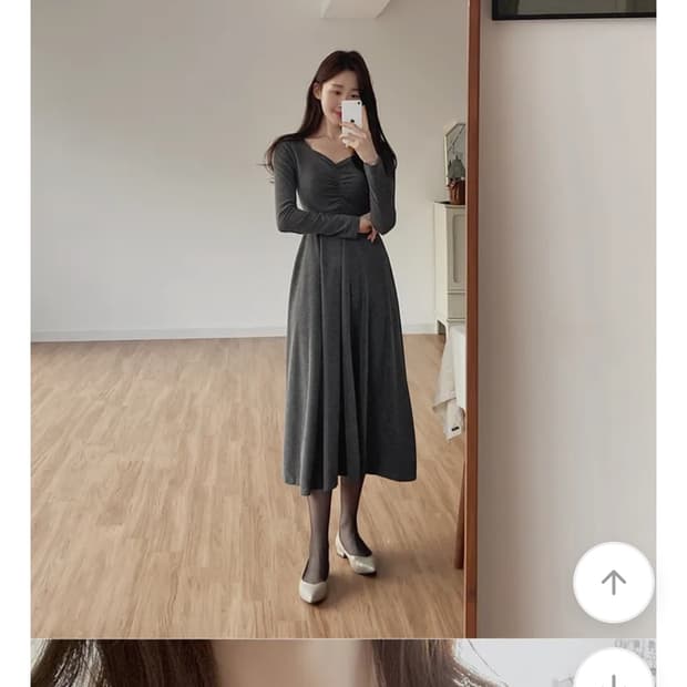 [새상품] 프롬데이원 셔링 롱원피스