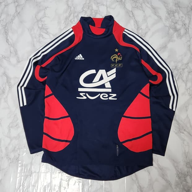 나이키 프랑스 국대 07-08 선수지급용 트레이닝 웜업 맨투맨