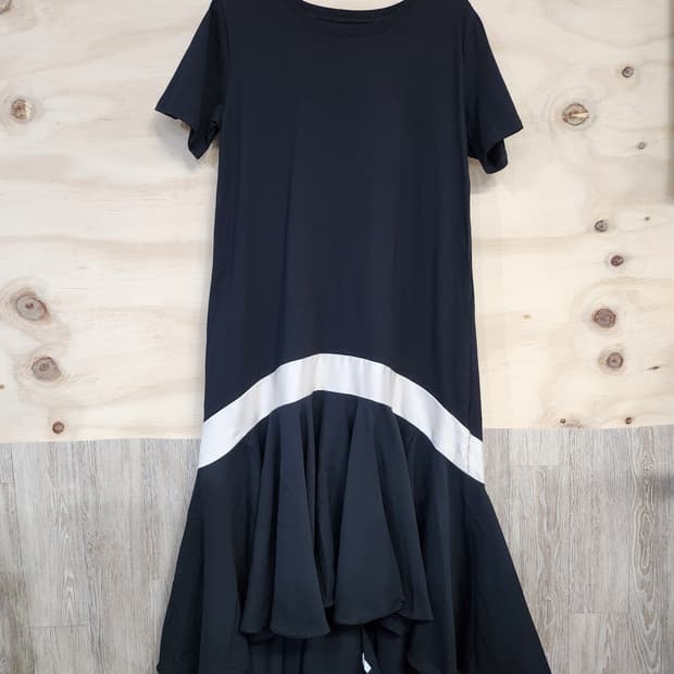 629) 플레어 반팔 롱 원피스