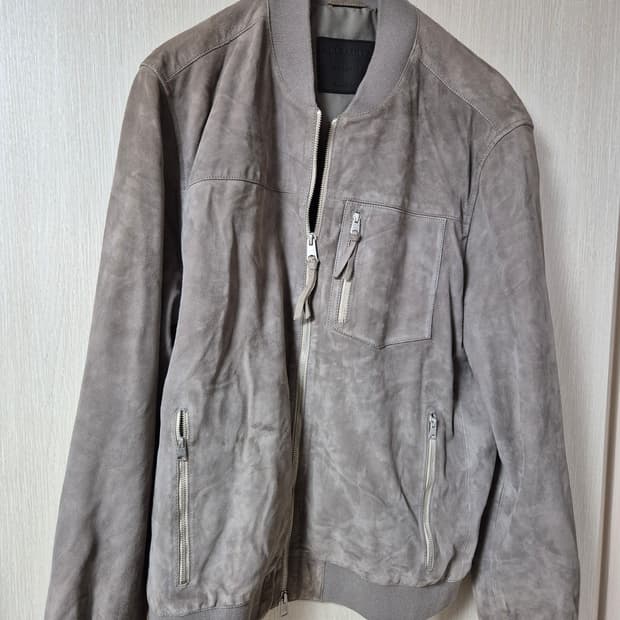 (22년) 올세인츠 캠블 스웨이드 봄버자켓 염소가죽 XXL 