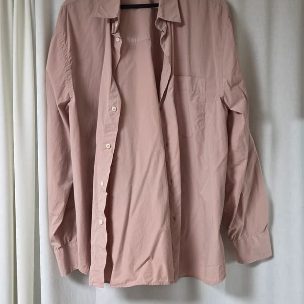 자라 포플린 셔츠 L 라지 분홍색 zara