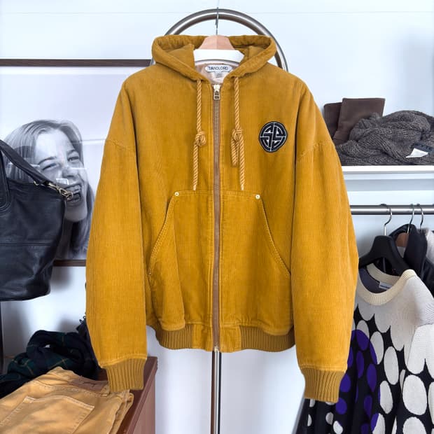 랜드로드 18a/w 코듀로이 로고 파카