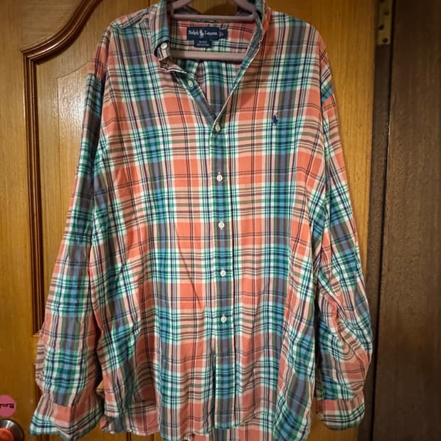 랄프로렌 블레이크 체크 셔츠 L