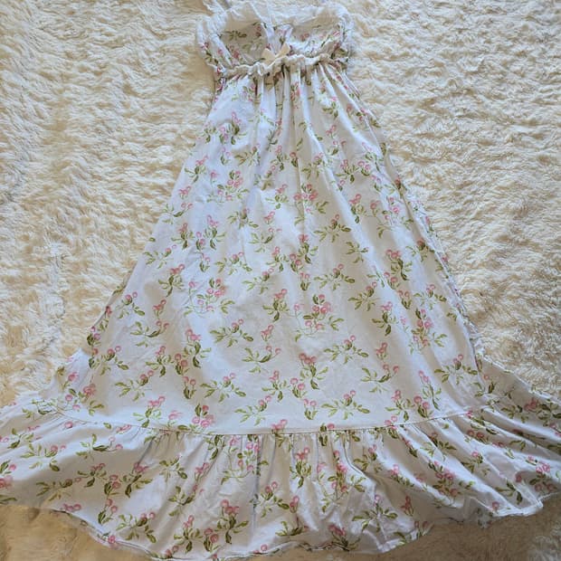 빈티지 모리걸 플라워 레이스 롱원피스