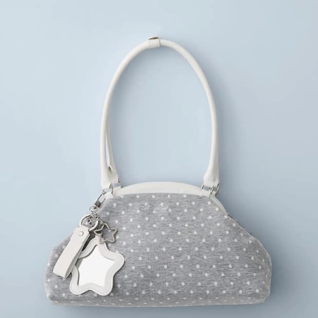 Badblue Dot Cozy Dumpling Bag Gray