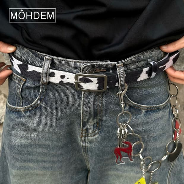 [Unisex] 애니멀 패턴 송치털 벨트