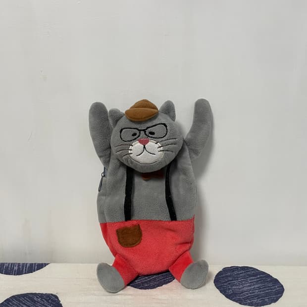 만세하는 고양이 필통 파우치 인형