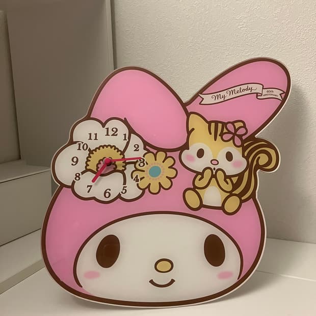 고전 산리오 마이멜로디 탁상시계 (벽걸이도 가능)