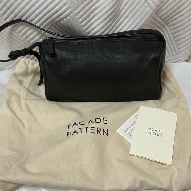 파사드패턴 빈티지 캐빈백 미디엄 블랙 풀구성