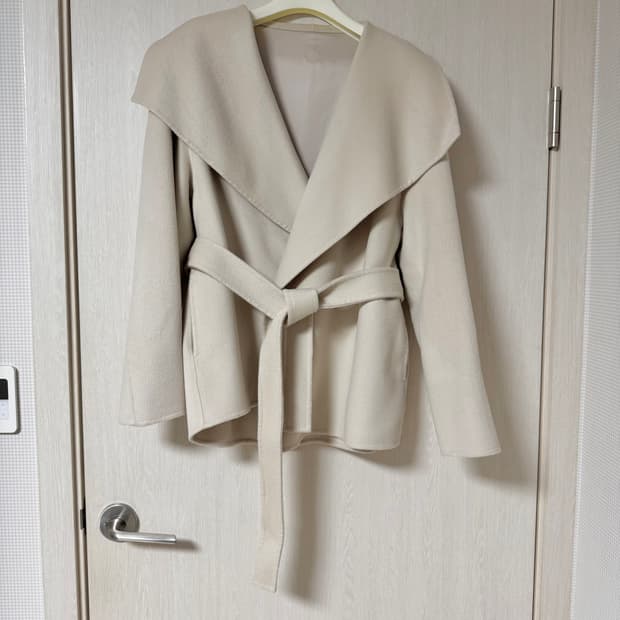 (풀세트) 유메르 umer 잔느 캐시미어 하이넥 숏코트 페일베이지