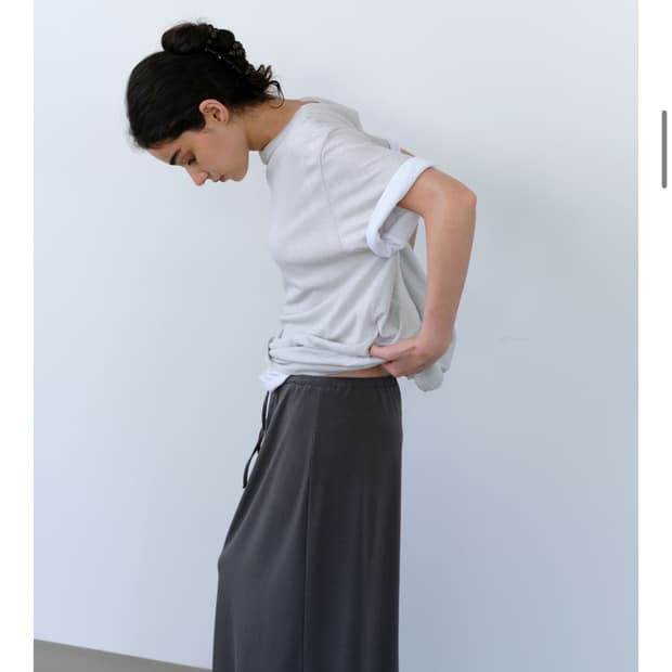 수토 Light Cotton Oversized Tee Mint Gray