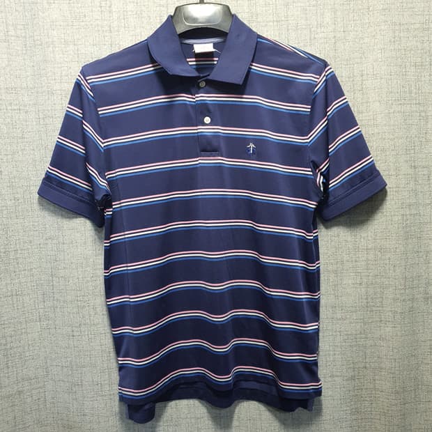 브룩스 브라더스 스트라이프 기능성 반팔 폴로티 