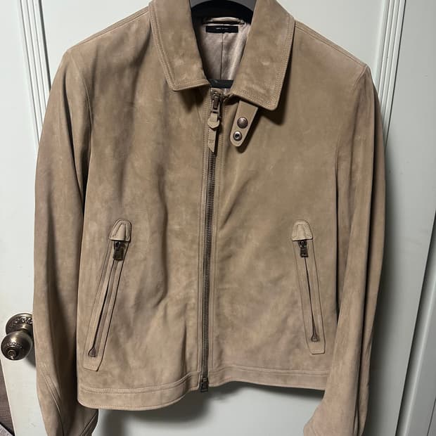 톰포드 캐시미어 스웨이드 블루종